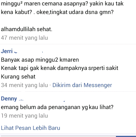 Sedikit Percakapan ane dengan teman ane di Riau