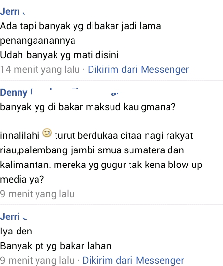 Sedikit Percakapan ane dengan teman ane di Riau