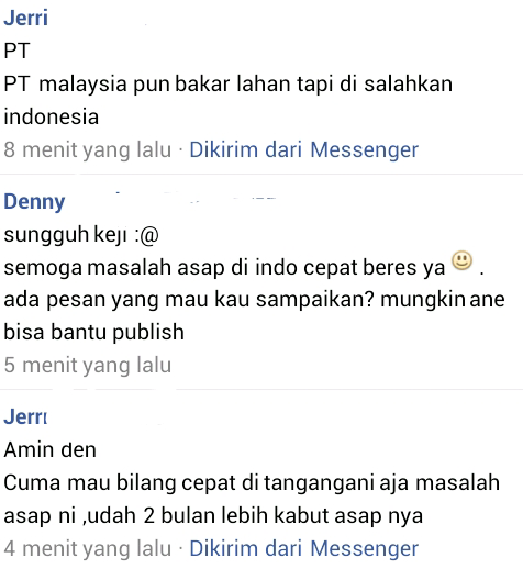 Sedikit Percakapan ane dengan teman ane di Riau