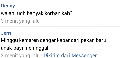 Sedikit Percakapan ane dengan teman ane di Riau