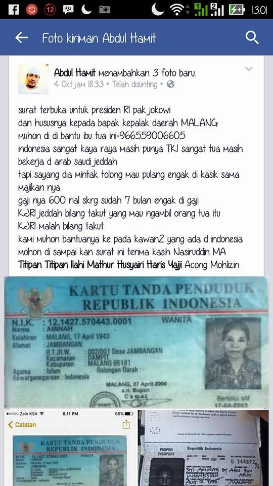 (HELP/SHARE) Nenek Aminah 12 Tahun Jadi TKW