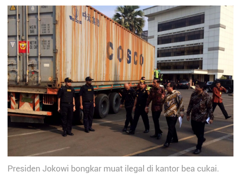 FOTO Aksi Jokowi Bongkar Penyelundupan Tekstil ilegal !!