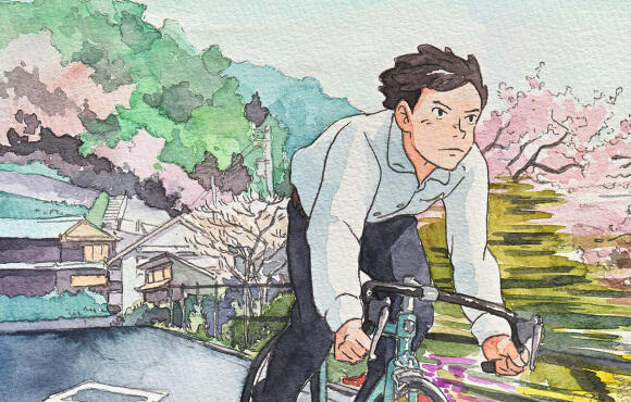 'Bicycle Boy' Seri Ilustrasi Apik Cat Air Berdasarkan Lokasi Setting Studio Ghibli