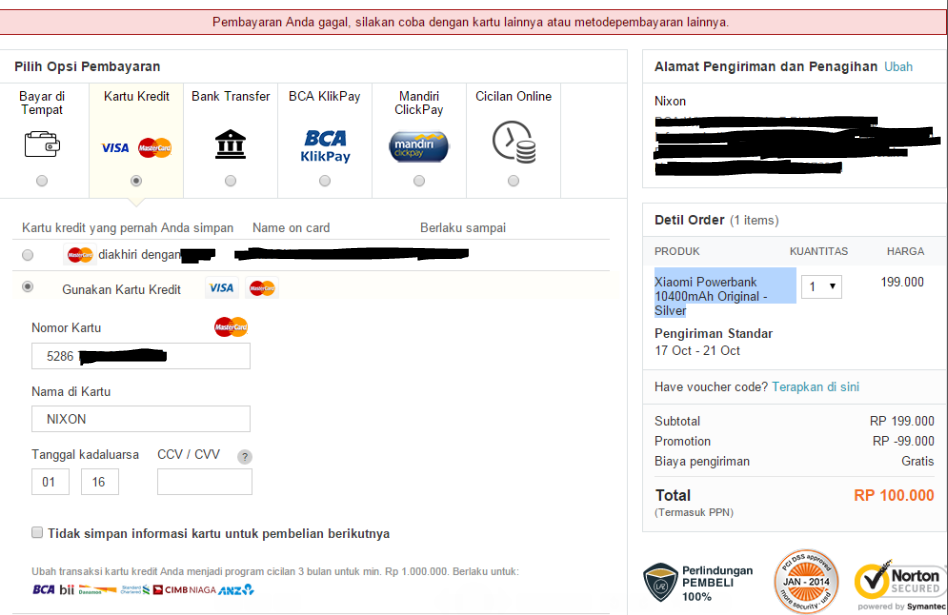 VCC / VCN / OCTOPAY CIMB NIAGA MENGECEWAKAN