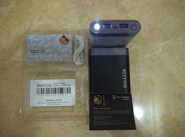 GORILLA BANK 10400 MAH POWERBANK GARANSI SEKALI SEUMUR HIDUP (LIFETIME WARRANTY)