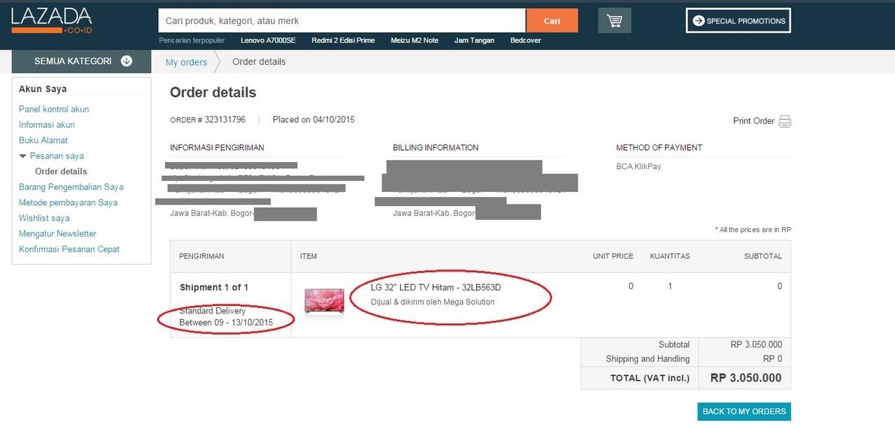 LAZADA &amp; SELLER dan Waktu Saya