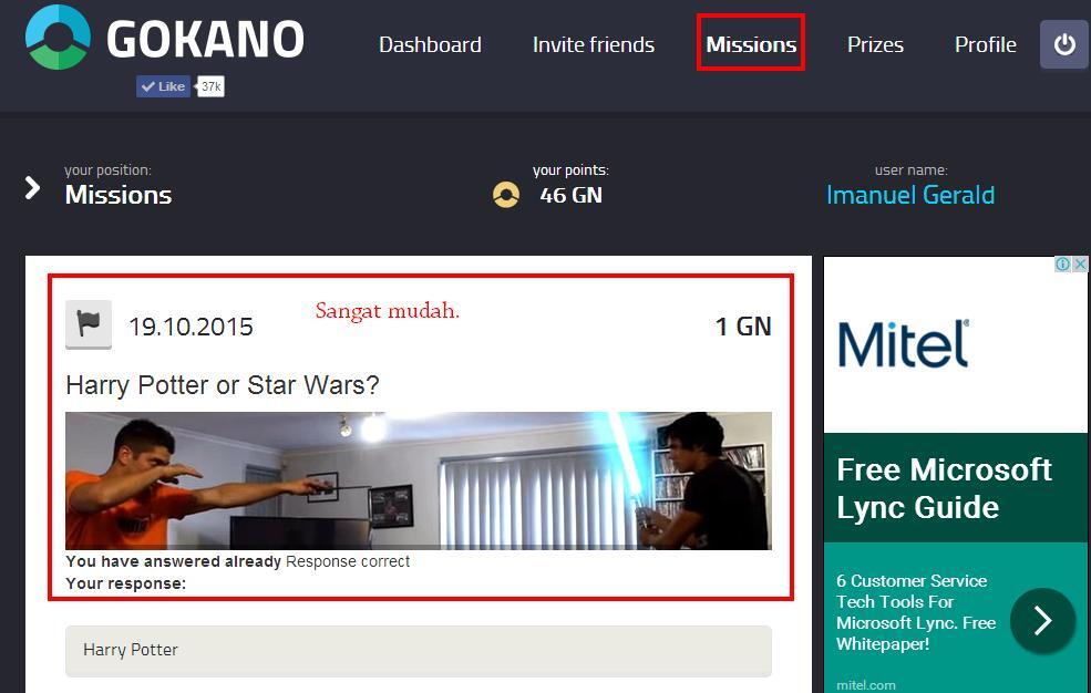 Nambang uang dengan kerja di website.