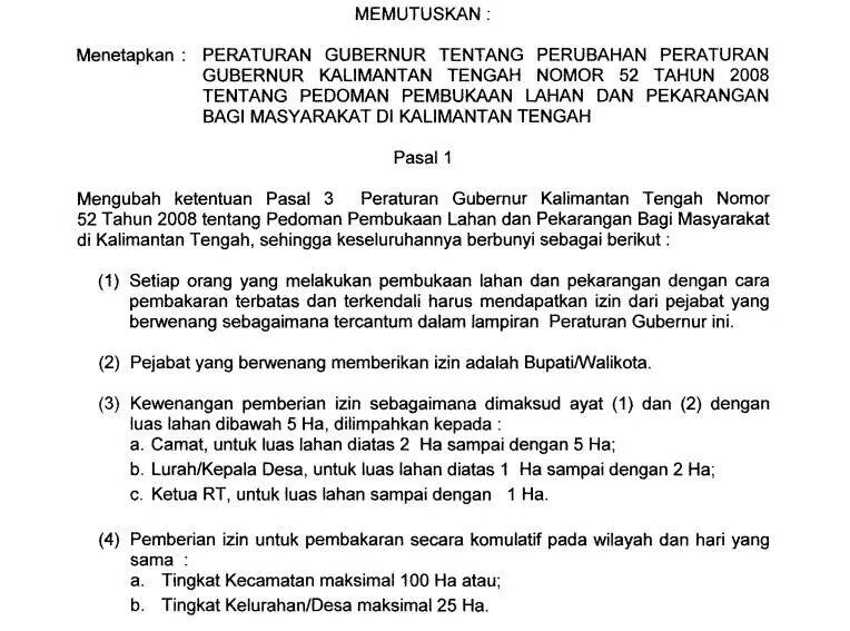 Ternyata pembukaan lahan dengan cara melakukan pembakaran itu SANGAT LEGAL....