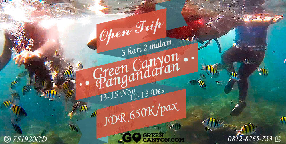 Open trip Amazing Green Canyon 13-15 november 2015