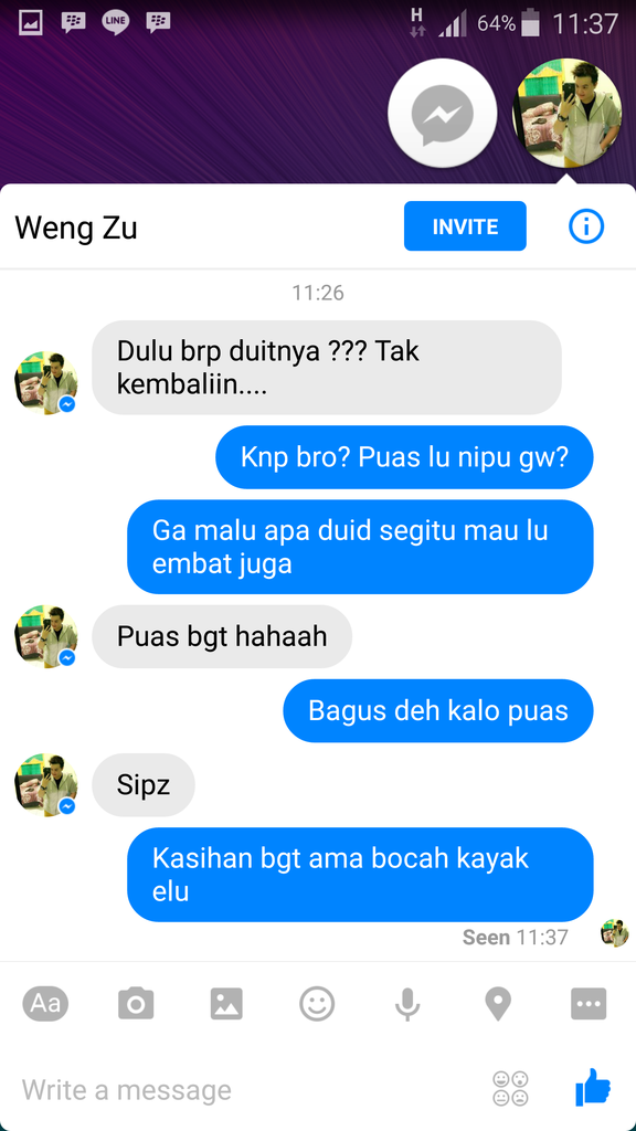 Penipuan atas Nama Elfran Wahyudi nmr 0817217370