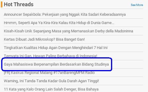 Gaya Mahasiswa Berpenampilan Berdasarkan Bidang Studinya