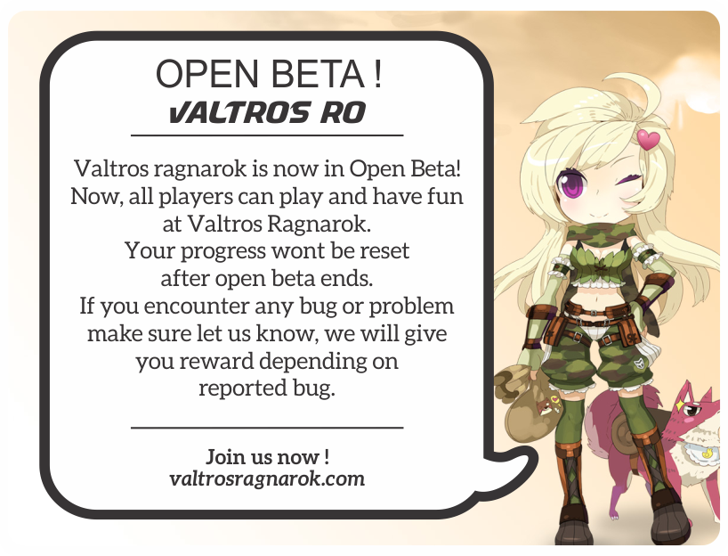 Valtros Ragnarok Online Private Server Open Beta 14 Oktober 2015