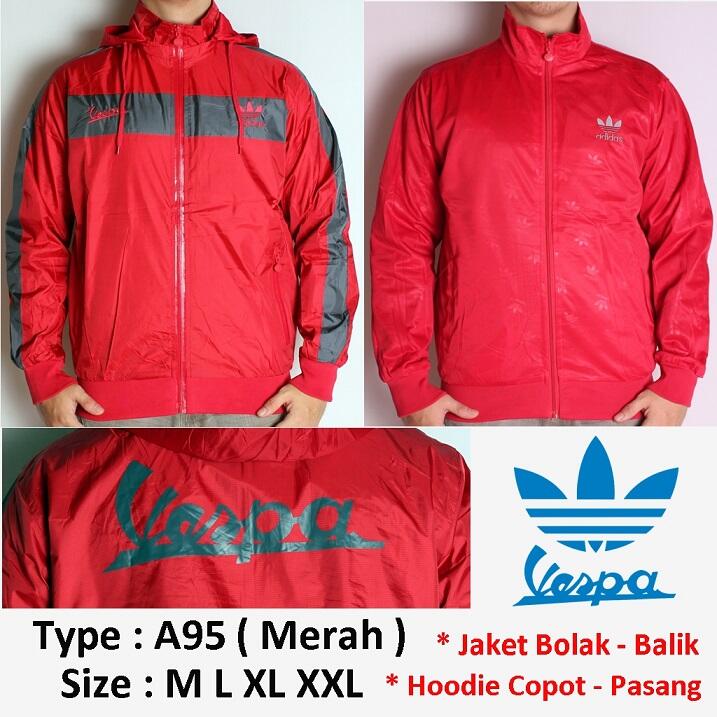 Jaket Nike & Adidas Hoodie parasut , BISA BOLAK BALIK ( WINDBREAKER lohh gan )