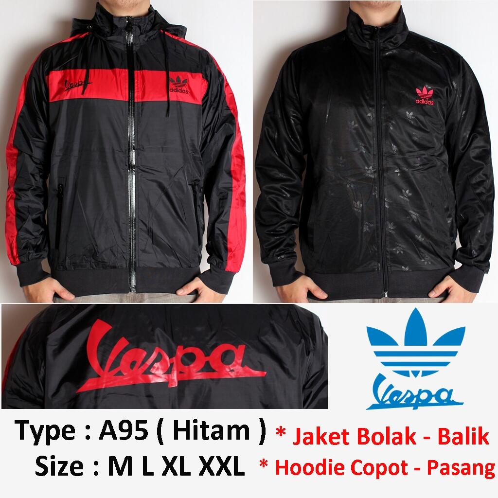 Jaket Nike & Adidas Hoodie parasut , BISA BOLAK BALIK ( WINDBREAKER lohh gan )