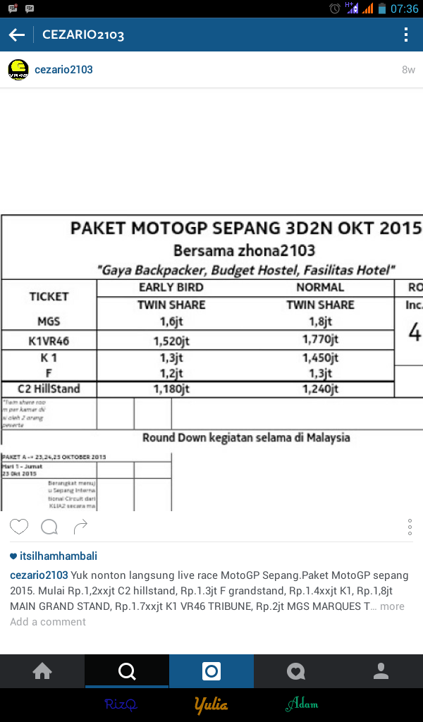 Surat Terbuka untuk &quot;CAESAR CAHYANDI&quot; PEMBAWA UANG TICKET TRIP MOTOGP SEPANG 2015.