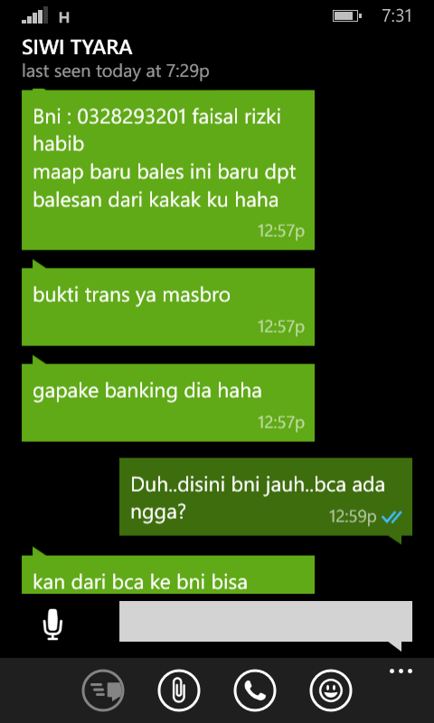 Penipuan Modem Bolt Slim an FAISAL RIZKI HABIB