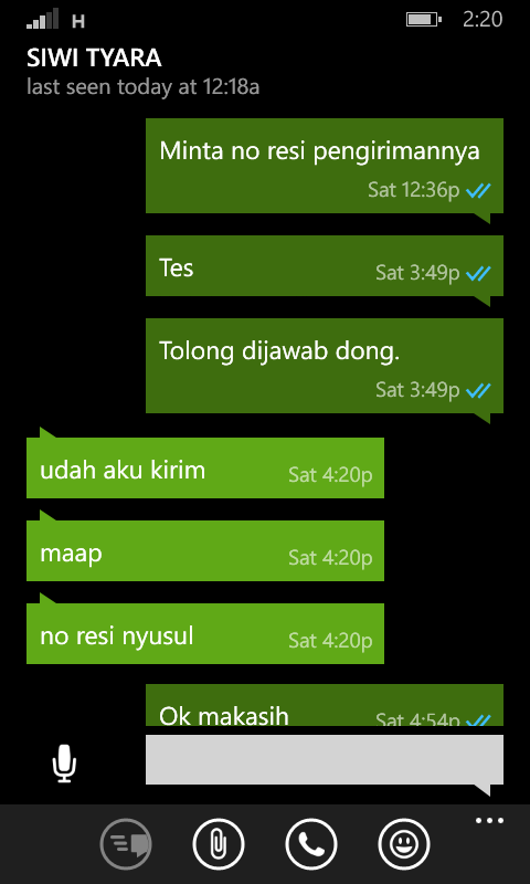 Penipuan Modem Bolt Slim an FAISAL RIZKI HABIB