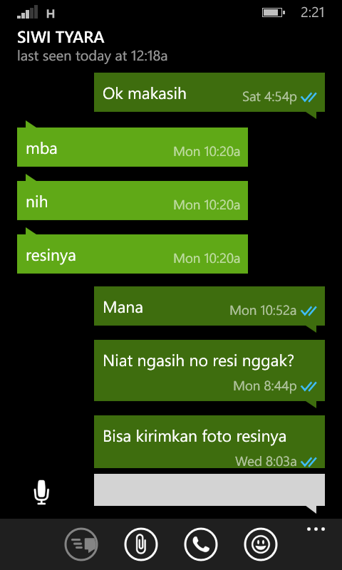 Penipuan Modem Bolt Slim an FAISAL RIZKI HABIB
