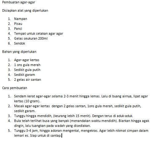 baru agar agar kertas