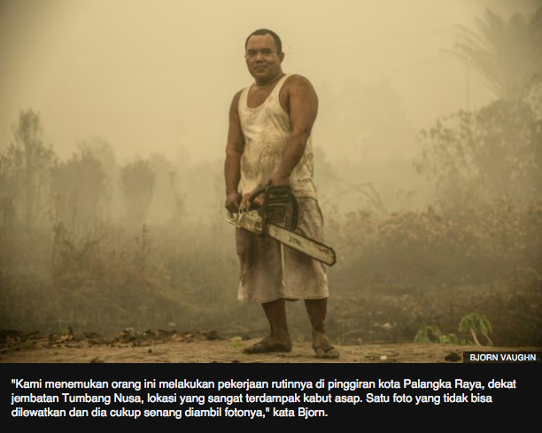 Kehancuran, kesedihan, dan harapan: foto-foto kabut asap yang menggugah