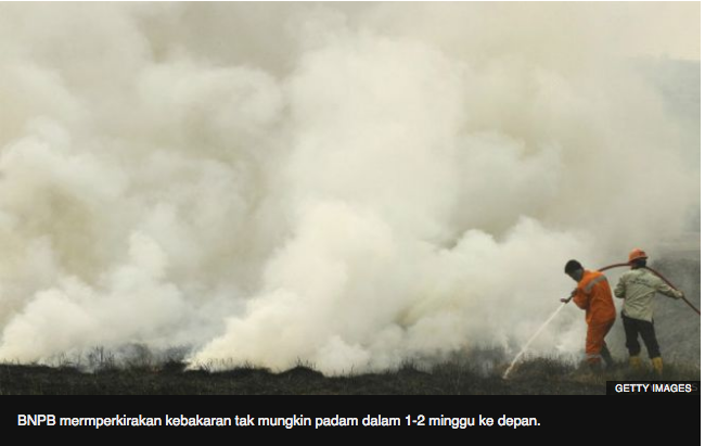Asap kebakaran hutan sudah sampai Jakarta