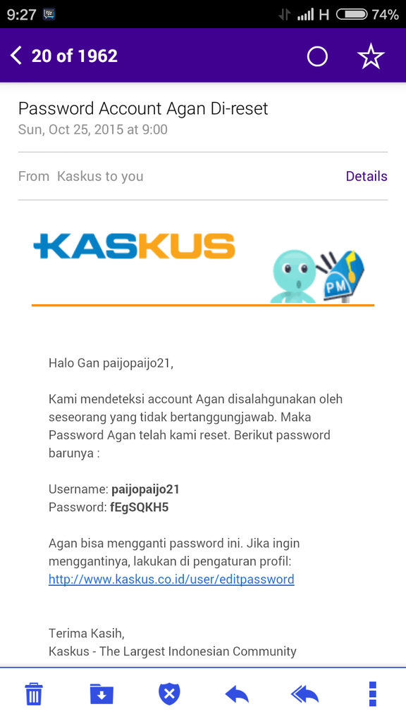 ada yg pernah ngalamin kyk ane? password id kaskus agan di hack orang lain