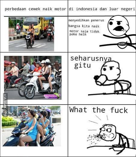 Kumpulan Meme Lucu Pengendara Motor yang Ada di Indonesia