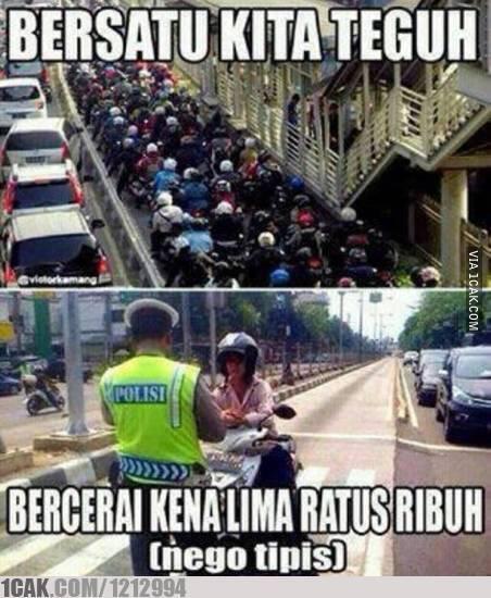 Kumpulan Meme Lucu Pengendara Motor yang Ada di Indonesia