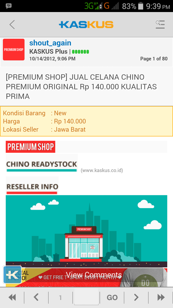 Penjual Celana Chino ini gimana??