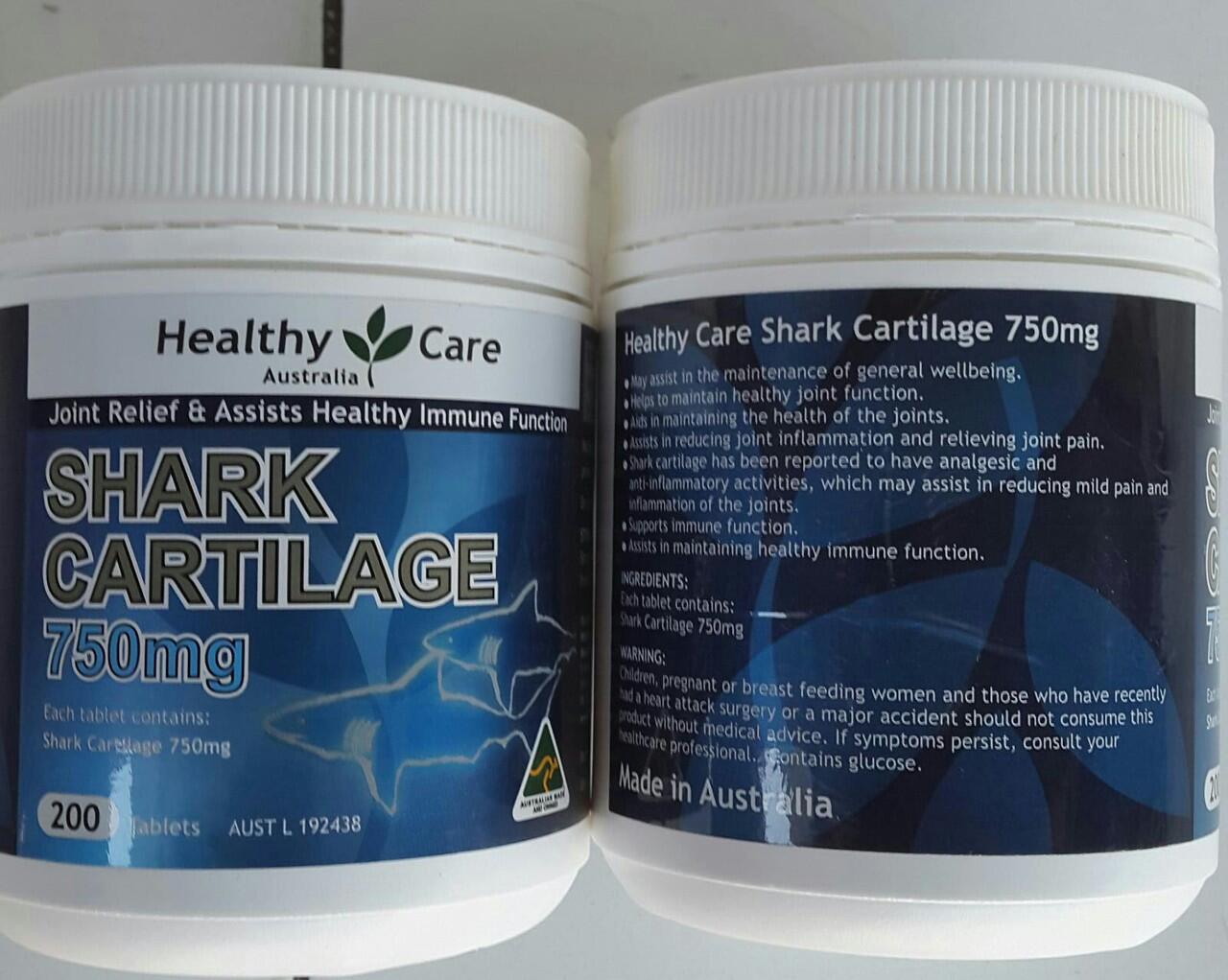 Jual Healthy Care Shark Cartilage 750mg 200 Vitami Australia