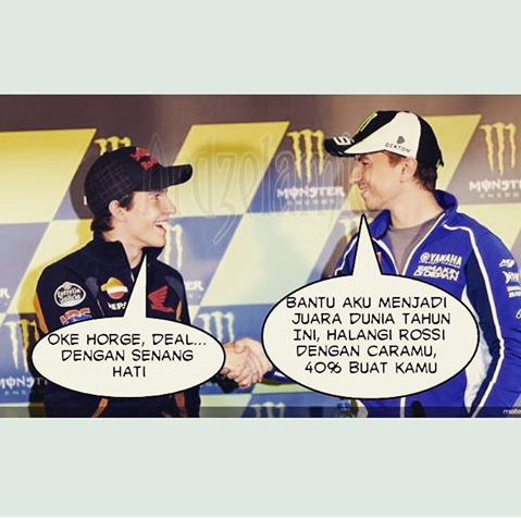 Kumpulan Meme Perseteruan Rossi, Marquez, dan Lorenzo