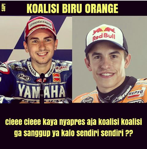 Kumpulan Meme Perseteruan Rossi, Marquez, dan Lorenzo