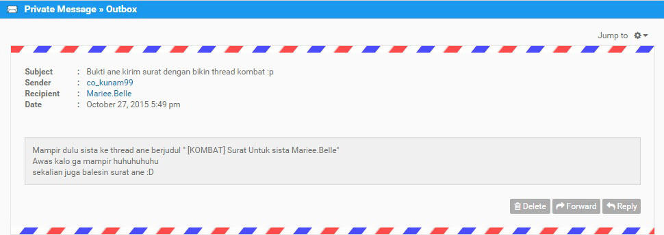 Surat Untuk sista Mariee.Belle
