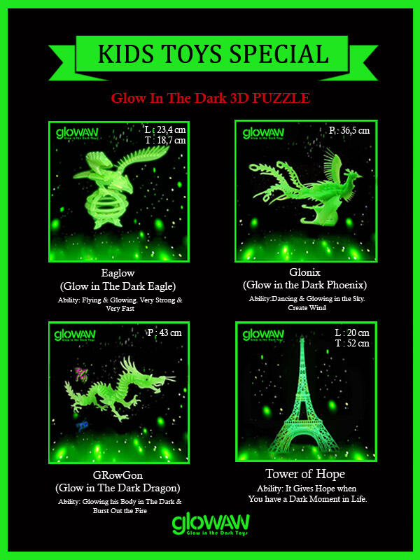 GLOWOW (GLOW IN THE DARK PUZZLE) - DICARI DROPSHIP RESELLER MAINAN GLOWOW