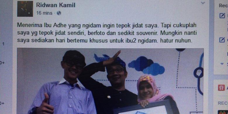 "Ngidam", Keinginan Ibu Hamil Tepuk Jidat Ridwan Kamil Dikabulkan
