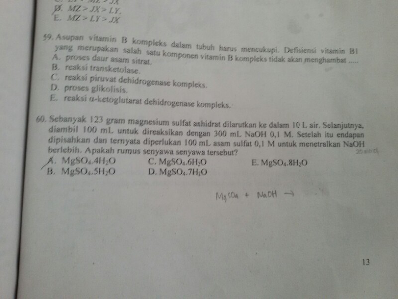 &#91;Please answer and explain my question&#93; Yg JAGO KIMIA MSK