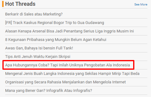 Apa Hubungannya Coba? Tapi inilah Uniknya Pengobatan Ala Indonesia