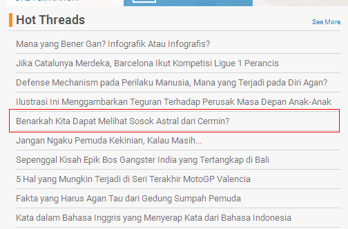 Benarkah Kita Dapat Melihat Sosok Astral Dari Cermin ?