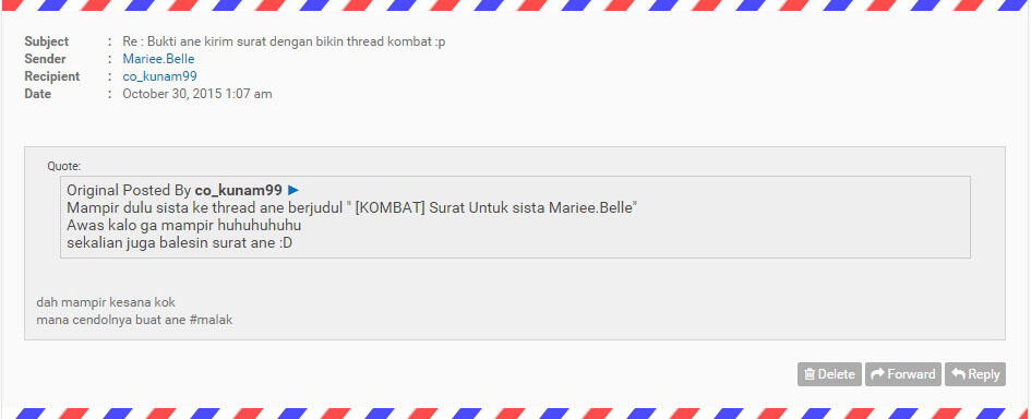 Surat Untuk sista Mariee.Belle