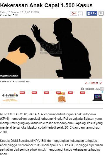 KEKERASAN ANAK: MENCARI PELAKU ATAU MENCEGAH??