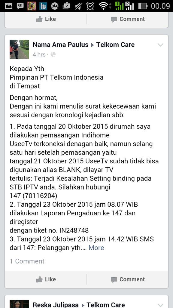 Buruknya PELAYANAN TELKOM SPEEDY DAN BANYAKNYA GANGGUAN PADA TELKOM