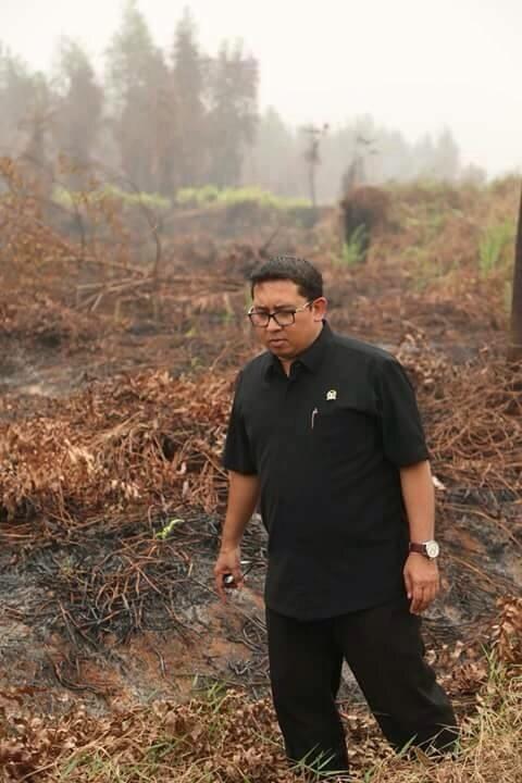 Fadli Zon Mengunjungi Bekas Hutan Terbakar,Apa Komentar Agan?