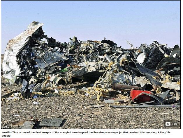 Pesawat Rusia Bawa 224 Orang Jatuh di Mesir