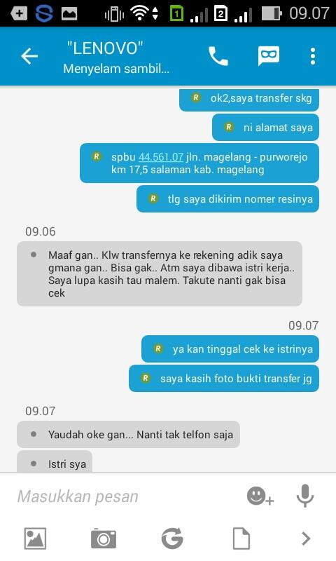 PENIPUAN BELANJA ONLINE HP OL*.CO.ID ATAS NAMA AHMAD RIDWAN