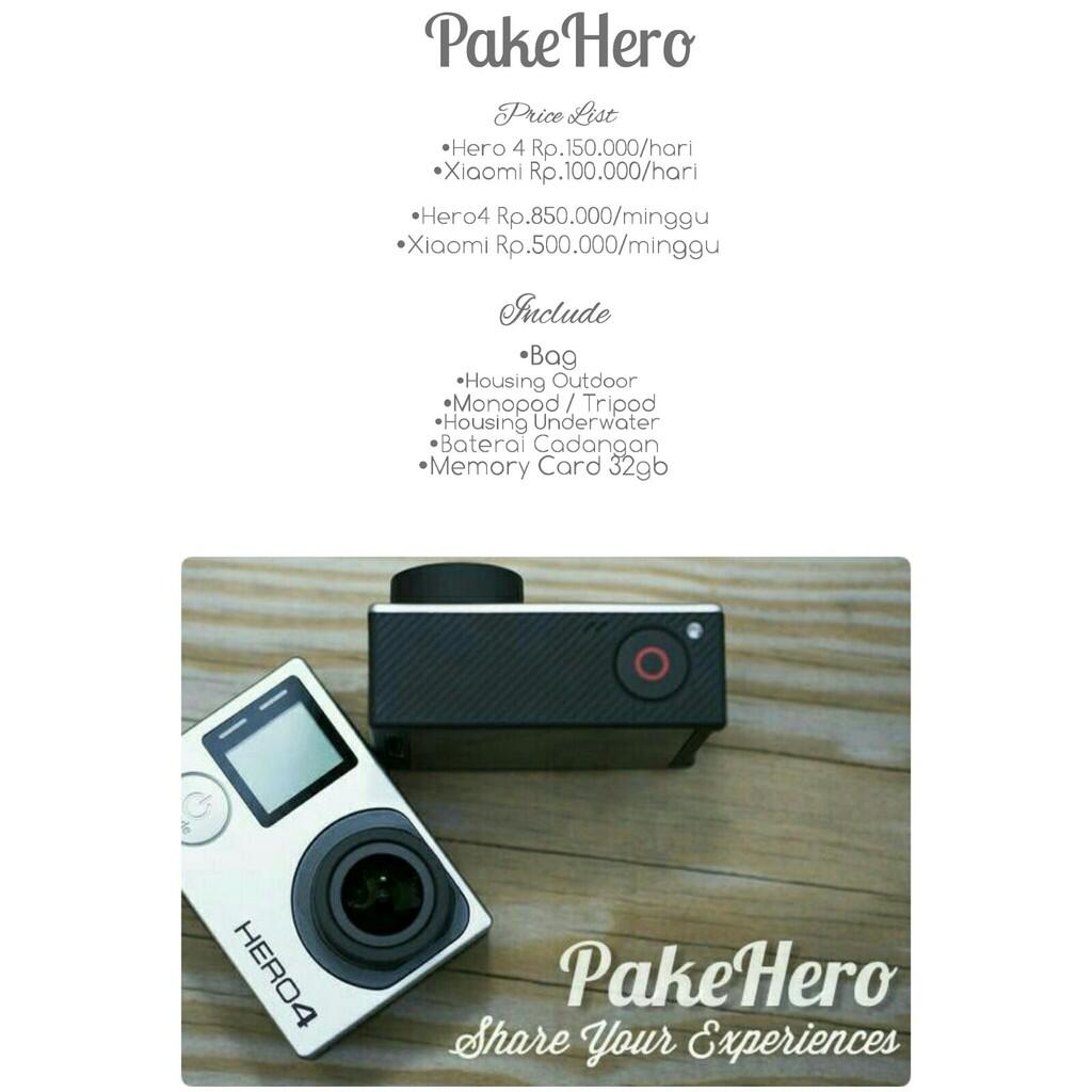 PAKE HERO PRO !! TEMPAT SEWA GO PRO, XIAOMI YI & DSLR TER 