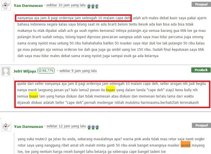 pembelian online dngn sinar sentosa dental Yan Darmawan tokopedia tidak aman