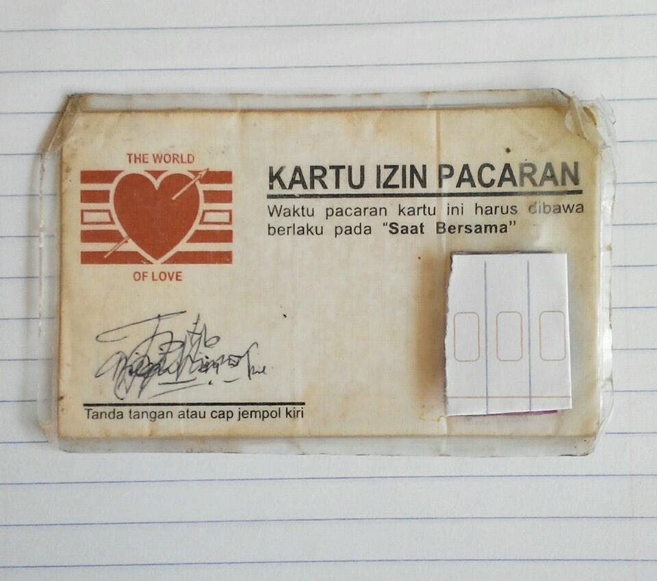 Agan pernah lihat kartu ini kagak? atau pernah buat? real nih