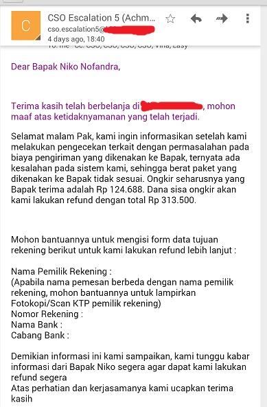 Teliti lagi berat paket anda saat berbelanja online