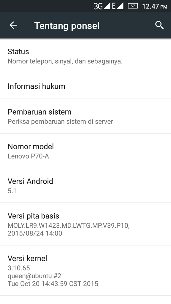 Lenovo P-70 Sudah bisa di Update Lolipop 5.1
