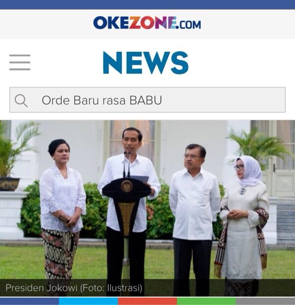 &#91;Orde Babu&#93; Nuansa Orde Baru Muncul di Era Jokowi